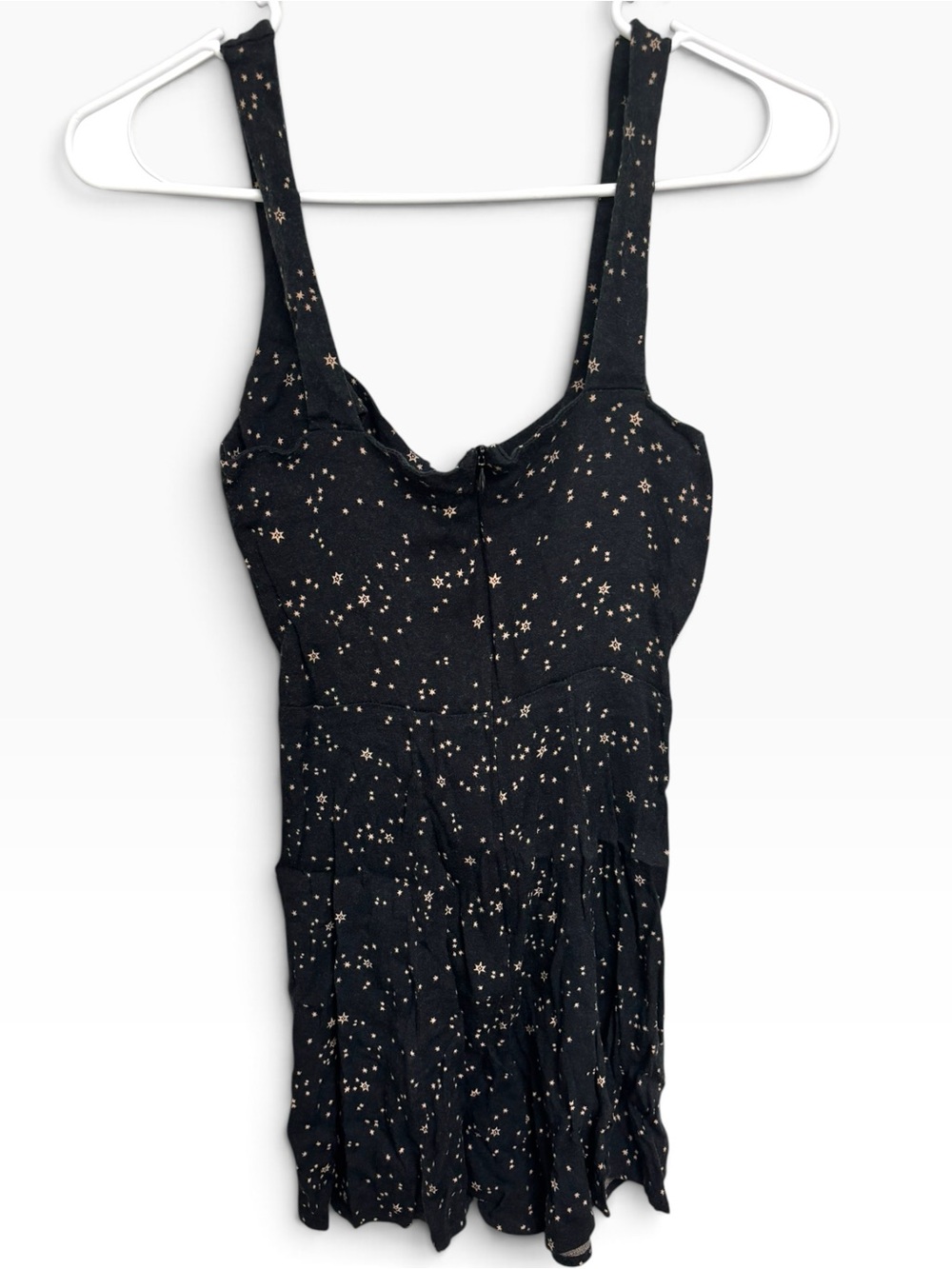 Reformation Black Celestial Star Print Lace-Up Mini Dress (Size 2) - Picture 4 of 5